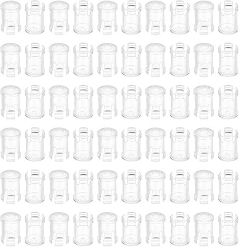 PATIKIL 5mm Clear Light-Emitting Diode Holder Clip, 60 Pack LED Lamp Socket Bulb Cap Protective Cover for Bezel Mount Panel Display, Transparent in Saudi Arabia
