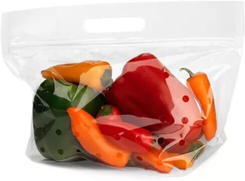 Fantapak Produce Bag 10 × 6.5-2mil - Zip Closure - Vented | 500/حالة in Saudi Arabia