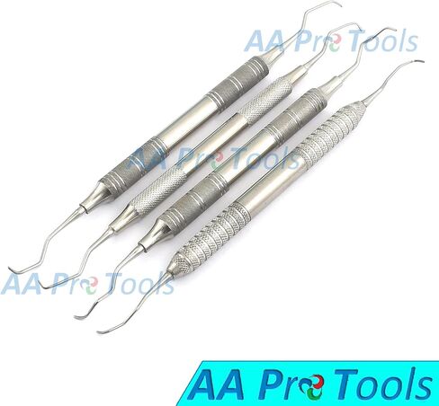 AA PRO 4 PCS Dental PERIODONTAL Professional Gracey CURETTES 3/4, 5/6, 11/12, 13/14 Instruments A+ Quality in Saudi Arabia