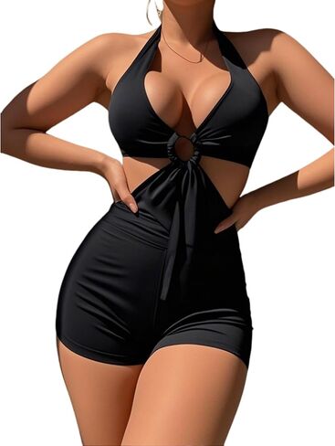 MGGMOKAY Women One Piece Swim Tummy Control Swimsuits Slimming V Neck Up Swimsuit in Saudi Arabia