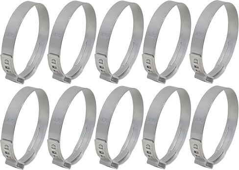 OCS Parts-Clamps Oetiker Ear 167 Series ، 304 من الفولاذ المقاوم للصدأ ، حجم 44 مم ، حزمة من 10 ، أبعاد النطاق 7 × 0.6 مم ، تشمل ضمان أجزاء OCS لمدة عامين in Saudi Arabia