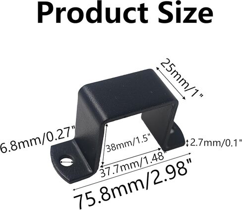 مشبك حزام أنبوب مربع 4pcs ، مشابك أنابيب على شكل حرف U الثقيل للأنابيب المربعة 1.5 "× 1.5" ، قوس أسود مطلي بالمسحوق للسطح ، السياج ، تركيب الأنابيب in Saudi Arabia