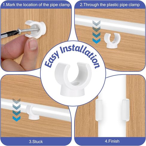 50 حزمة 1/2 بوصة PEX مقاطع ، حامل أنابيب أنابيب 16 مم ، شماعات دعم أنابيب PEX بلاستيكية U-Hook in Saudi Arabia