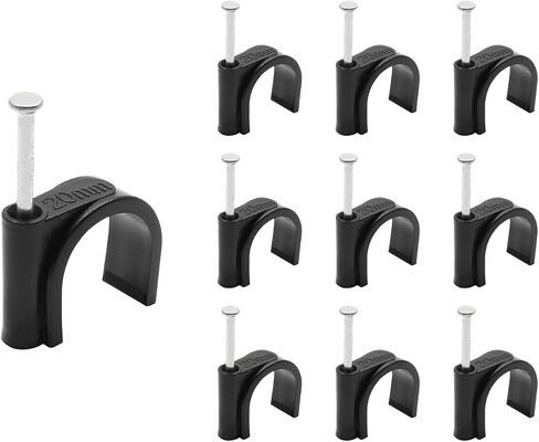 50pcs 3/4 بوصة نصف المشبك J-hook مع الظفر لدعم أنابيب أنابيب PEX ، الأسود ، yxz-a-18 in Kuwait