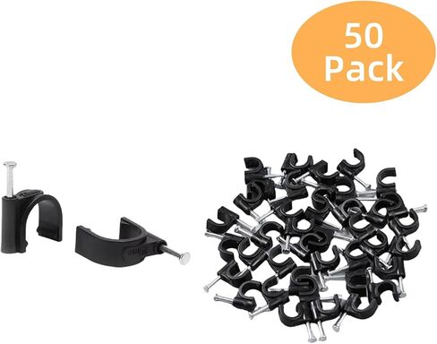 50pcs 3/4 بوصة نصف المشبك J-hook مع الظفر لدعم أنابيب أنابيب PEX ، الأسود ، yxz-a-18 in Kuwait