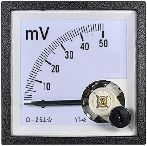 CP48 DC Millivoltmeter 50mV 75mV 100mV 200mV 300mV 500mV 1000mV Pointer Voltmeter 1Pcs(DC 50mV) in Saudi Arabia
