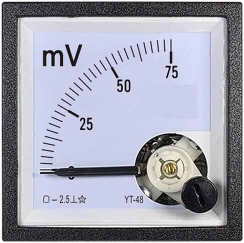 CP48 DC Millivoltmeter 50mV 75mV 100mV 200mV 300mV 500mV 1000mV Pointer Voltmeter 1Pcs(DC 50mV) in Saudi Arabia