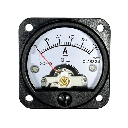 SO45 DC Ammeter Shunt 75mV Input 5A 10A 15A 20A 30A 50A 75A 100A 150A Black Circular Instrument 1Pcs(DC 10A 75mV) in Kuwait