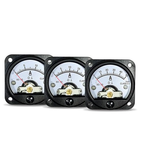 SO45 DC Ammeter Shunt 75mV Input 5A 10A 15A 20A 30A 50A 75A 100A 150A Black Circular Instrument 1Pcs(DC 10A 75mV) in Kuwait