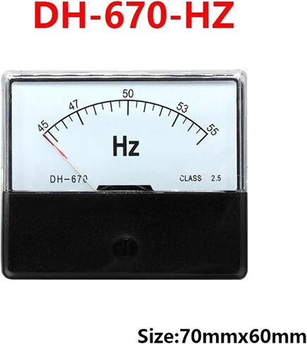 DH-670 Pointer Type Frequency Meter 45-55HZ 380V 220V 100V 1Pcs(380V,45-65Hz) in Saudi Arabia
