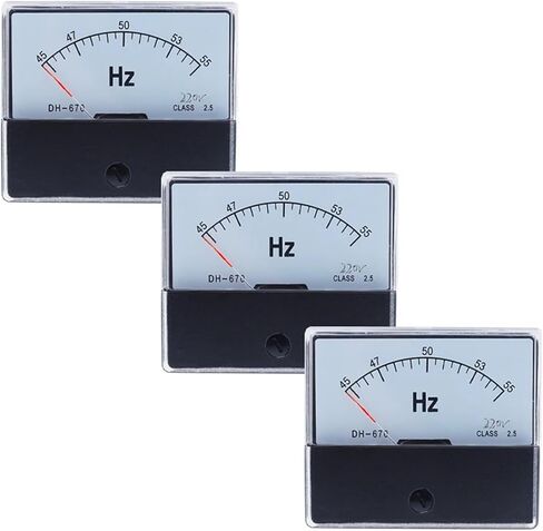 DH-670 Pointer Type Frequency Meter 45-55HZ 380V 220V 100V 1Pcs(380V,45-65Hz) in Saudi Arabia