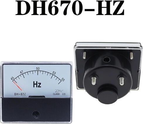 DH-670 Pointer Type Frequency Meter 45-55HZ 380V 220V 100V 1Pcs(380V,45-65Hz) in Saudi Arabia