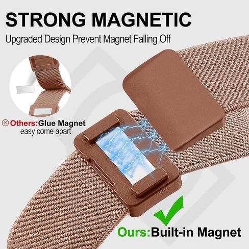 Magnetic Stretchy Nylon Compatible with Fitbit Charge 6 Bands/Fitbit Charge 5 Bands, Elastic Fabric Sport Adjustable Wristband Strap for Charge 5/6 Smartwatch Women Men in Kuwait