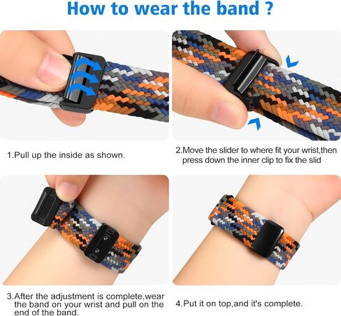 Fintie Magnetic Redived Stefty Band متوافق مع Fitbit Versa 4 3 / Sense 2 1 ، نطاقات معصم حزام بديل نايلون نايلون المنسوجة in Saudi Arabia