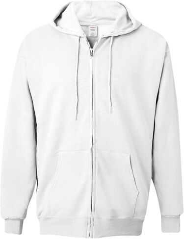Hanes Ultimate Cotton Full-Zip Hoodie Sweatshirt F280-Usisex ثقيل الوزن 90/10 من القطن بولي ، ملصق عنق خالي من العلامة in Saudi Arabia