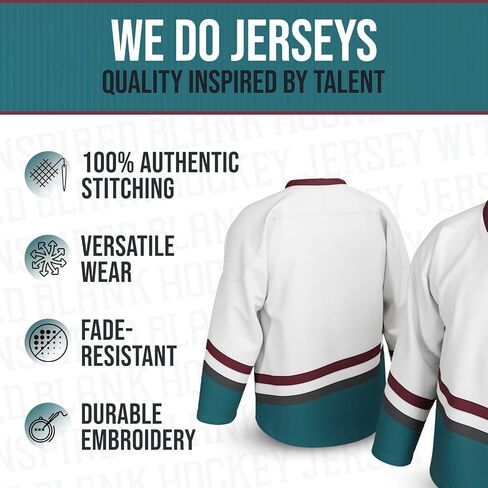 Ducks Inspired Blank Hockey Jersey with Stripes – Authentic Stitched, Breathable & Durable Polyester – Sizes S-5xl in Saudi Arabia