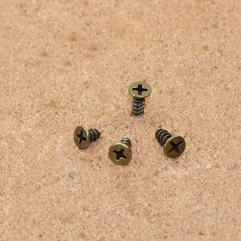 Mini Skater Wood Screws Assortment Kit Carbon Steel Cross Flat Head Self Tapping Screws, Pack of 200 (Bronze) in Saudi Arabia