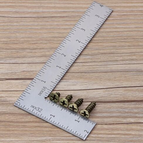 Mini Skater Wood Screws Assortment Kit Carbon Steel Cross Flat Head Self Tapping Screws, Pack of 200 (Bronze) in Saudi Arabia