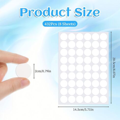 ملصقات ثقب المسمار 432 PCS 21mm Coversfive Lesefive Coverns PVC Durniture Stickers لتغطية فتحات البراغي (أبيض) in Saudi Arabia