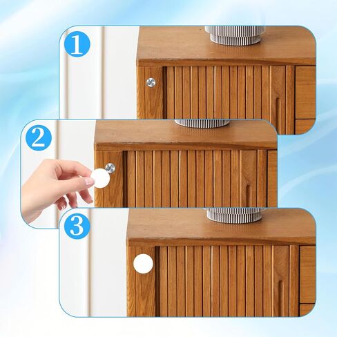 ملصقات ثقب المسمار 432 PCS 21mm Coversfive Lesefive Coverns PVC Durniture Stickers لتغطية فتحات البراغي (أبيض) in Saudi Arabia
