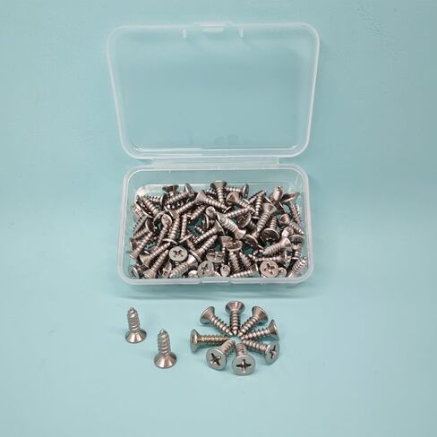 (90PCS) M3.9*13 304 Stainless Steel Wood Screws, Hardware, Drywall Screws, Phillips Drive Flat Head in Saudi Arabia
