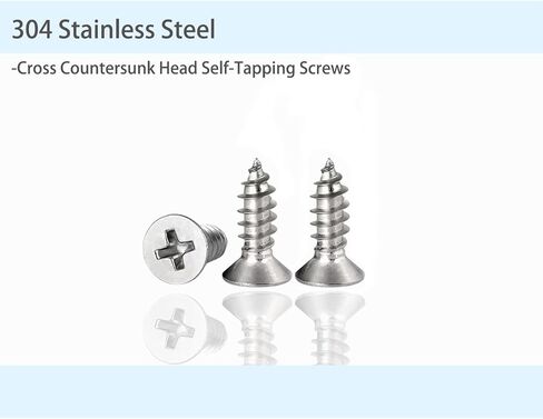 (90PCS) M3.9*13 304 Stainless Steel Wood Screws, Hardware, Drywall Screws, Phillips Drive Flat Head in Saudi Arabia