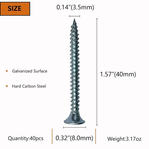 5 أحجام 130pcs طقم تجويف مسامير خشبية مجلفن ، مسامير خشبية للجدران الجافة ، تدافع فيليبس. in Kuwait