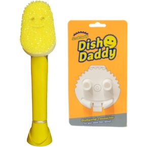 Scrub Daddy Dasdy Daddy Dish Wand & Connector Head ، Soap Dispensing Dish Pressh ، Feacture Dilling Washing Up with Handled Sivid in Saudi Arabia