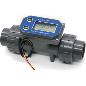 1-1/2inch Electronic LCD Digital Display Flowmeter NPN Turbine Flow Meter PVC Pipe Liquid Water for Farm/Garden Irrigation in Saudi Arabia