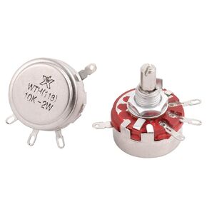 uxcell 2 Pcs WTH118 10K 2W Carbon Composition Rotary Taper Potentiometer 6mm Shaft Dia in Kuwait