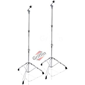 Griffin 2-Pack Straight Cymbal Stands (Percussion Tiltpro X Edition)-أجهزة الطبل المزدوجة المترجمة-مثالية للتحطم ، Splash & Ride in Saudi Arabia