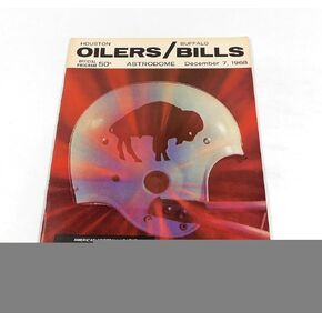 1968 Buffalo Bills في Houston Oilers AFL Football Program 12-7-68-برامج اتحاد كرة القدم الأميركي in Kuwait