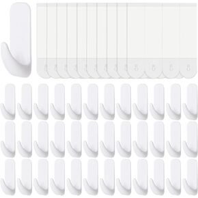 Wall Hooks for Hanging Heavy Duty 14pcs, Towel Hanger for Bathroom with 20 no Damage Adhesive Strips Large, Dorm Essentials forwreath,hat,Coat in Saudi Arabia