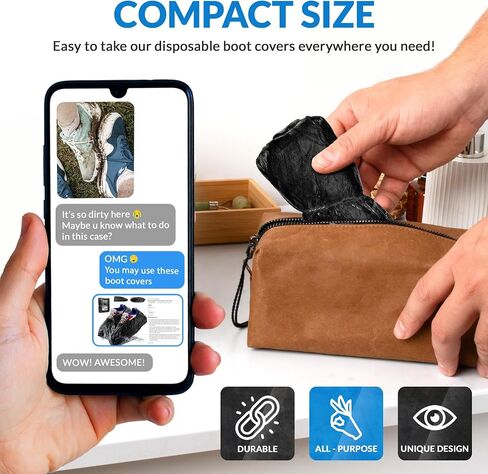Black Disposable Shoe Covers for Indoors, 16 x 5.75 Inch. 100 Pack CPE Shoe Covers Disposable Non Slip. Disposable Boot Covers Waterproof. Disposable Booties for Shoes Covers Elastic Band in Kuwait