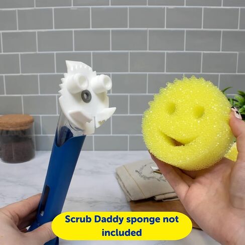 Scrub Daddy Dasdy Daddy Dish Wand & Connector Head ، Soap Dispensing Dish Pressh ، Feacture Dilling Washing Up with Handled Sivid in Saudi Arabia