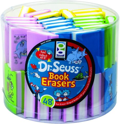 Raymond Geddes Dr Seuss Beveled Erasers For Kids (Pack of 48) in Saudi Arabia