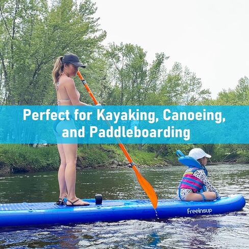 Freein 3-Piece Adjustable & Floating SUP Paddle - Fiberglass Shaft, Nylon Blade (71-83") in Kuwait