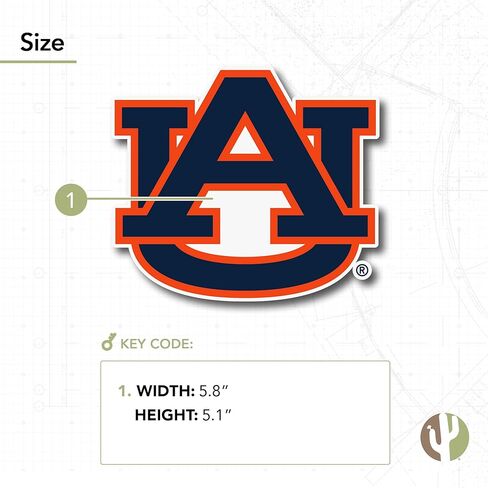Desert Cactus Auburn University Sticker Vinyl Secal Lacal Bottop Botto Scrapbook (Ind 1) in Saudi Arabia