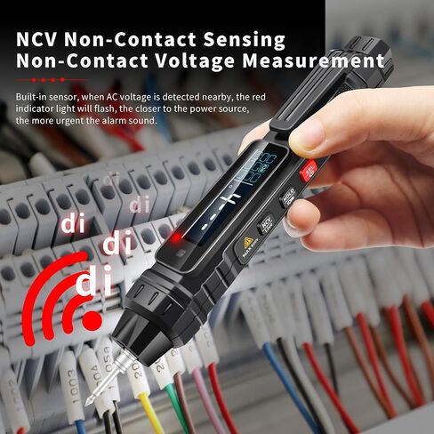 Pen Type Digital Multimeter Voltage Tester NCV Non-Contact Meter 600V Voltmeter, Measure AC DC Voltage Resistance Diode Capacitor Frequency Continuity for Electrician Tools in Saudi Arabia