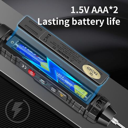 Pen Type Digital Multimeter Voltage Tester NCV Non-Contact Meter 600V Voltmeter, Measure AC DC Voltage Resistance Diode Capacitor Frequency Continuity for Electrician Tools in Saudi Arabia