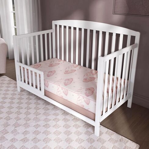 Dream On Me Twilight 80 Coil Spring Crib and Toddler Bed Mattress, Wave Pink, 5" in Saudi Arabia