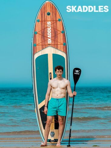 11 'قابلة للنفخ لوحة مجداف - SUP واسعة جدا للبالغين والأطفال من جميع مستويات المهارات ، paddleboard مستقرة مع المضخة ، الزعانف ، حقيبة الظهر ، والاكسسوارات وحقيبة الهاتف المقاومة للماء in Kuwait