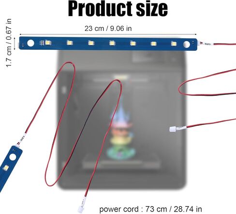 مصابيح شريط LED للطابعة ثلاثية الأبعاد ، مصباح LED طابعة ثلاثية الأبعاد مع حبات المصباح 7pcs مرنة إكسسوارات طابعة أبيض مشرقة مرنة متوافقة مع Adventurer 5M/ 5M Pro in Kuwait