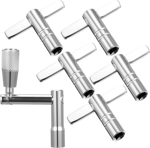 6 Pack Drum Keys, Universal Drum Accessories with Continuous Standard Motion Speed key for Tuning High Tension Drums, Multi-Tool Keychain, and Drill Bit for Perfect Tuning in Saudi Arabia