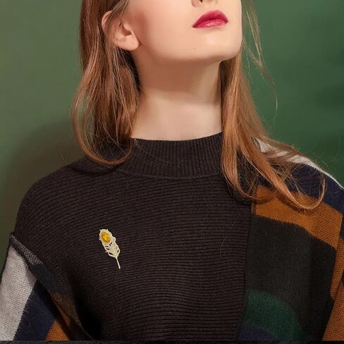 Rhinestone Feather Brooches for Women Vintage Animal Peacock Pins Crystal Diamond Lapel Pins Fashion Enamel Feather Leaf Brooch Elegant Dress Coat Pin in Saudi Arabia