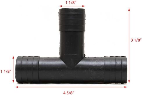 خرطوم شائكة تي شيرت ملاءمة | 1 1/8 بوصة من البلاستيك in Kuwait