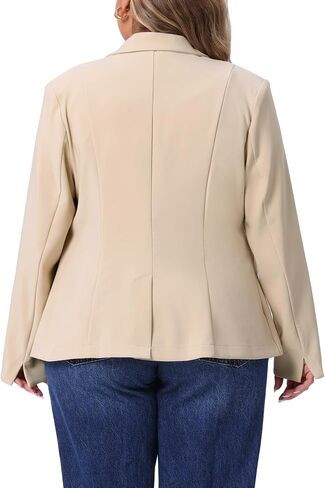 Agnes Orinda Blazers for Women Plus Size Business Casual Long Sleeve Lapel Pockets Open Front Suit Jackets Work Blazer 2025 in Saudi Arabia