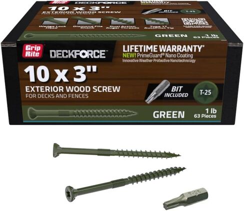 Grip-Rite Grdf3stgr1 Deckforce #10 × 3 مسامير خشبية مغلفة in Saudi Arabia