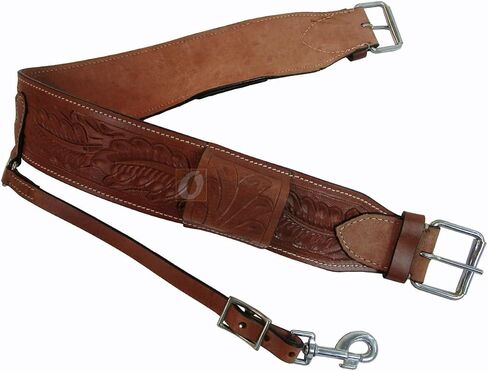 Western CINCHES Roping Ranch Saddle Girth Barrel Racing Pleasure Trail Leather Back Cinch Cowboy Rodeo TACK 36" Long END to END in Saudi Arabia