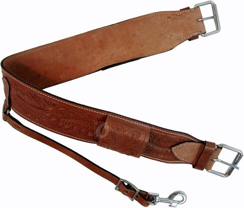 Western CINCHES Roping Ranch Saddle Girth Barrel Racing Pleasure Trail Leather Back Cinch Cowboy Rodeo TACK 36" Long END to END in Saudi Arabia